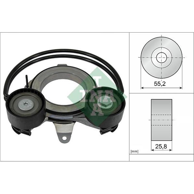 Multi-V belt tensioner AUDI A4 ALLROAD B9. A4 B9. A5. A6 C8. A7. Q5. Q7 2.0-3.0DH 05.15- - INA-534091010