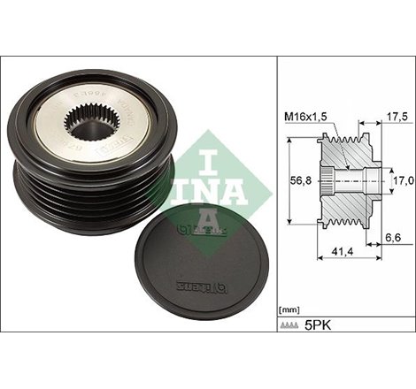 Rulita alternator CADILLAC BLS. OPEL AGILA. ASTRA G. SIGNUM. SPEEDSTER. VECTRA B. VECTRA C. VECTRA C GTS. ZAFIRA A. ZAFIRA B. SA