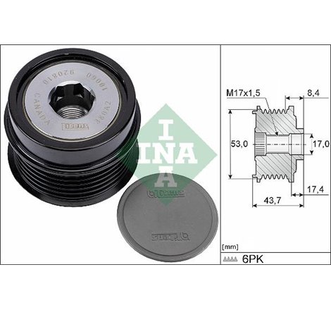 Rulita alternator CHRYSLER 200. SEBRING. DODGE AVENGER. CALIBER. JOURNEY. FIAT FREEMONT. JEEP COMPASS. PATRIOT. LANCIA FLAVIA 1.