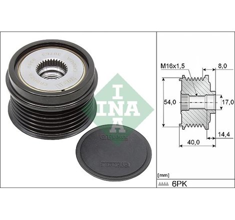 Rulita alternator FIAT GRANDE PUNTO 1.3D 10.05-06.13 - INA-535033410