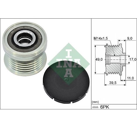 Fulie, alternator - INA-535 0361 10