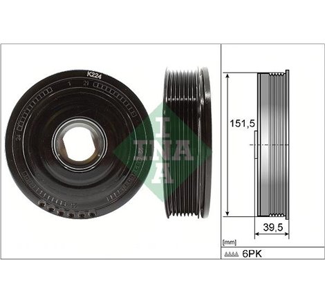 Fulie vibrochen number of ribs. 7 NISSAN NV300. QASHQAI II. X-TRAIL III. OPEL VIVARO B. RENAULT ESPACE V. GRAND SCENIC III. GRAN