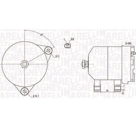 Alternator 12V. 140A IVECO DAILY III. DAILY IV. DAILY V. MASSIF. CITROEN JUMPER II. JUMPY II. FIAT DUCATO. PEUGEOT BOXER 2.0D-3.