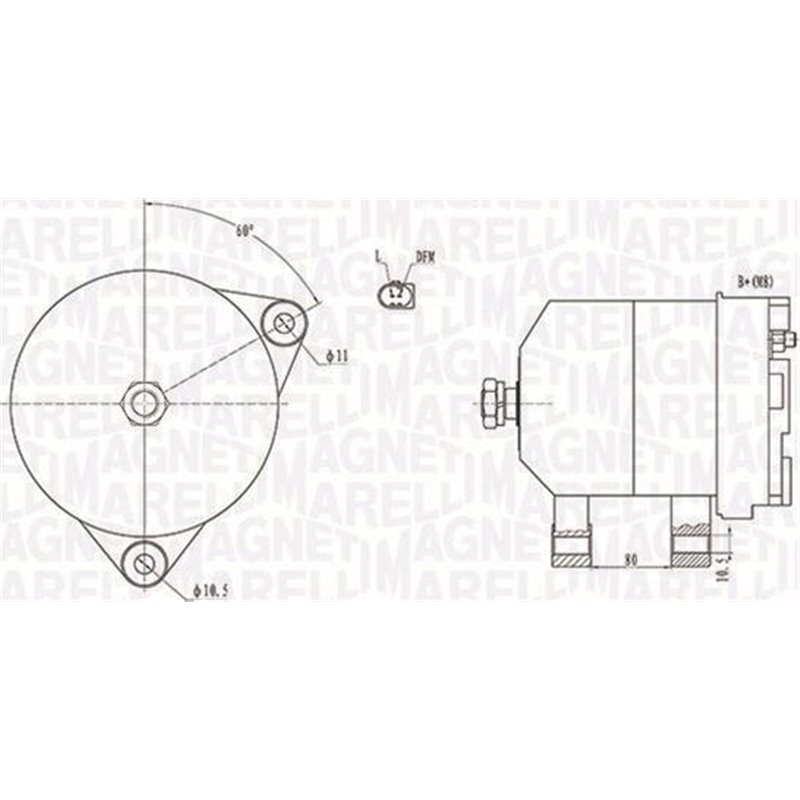 Alternator 12V. 140A IVECO DAILY III. DAILY IV. DAILY V. MASSIF. CITROEN JUMPER II. JUMPY II. FIAT DUCATO. PEUGEOT BOXER 2.0D-3.