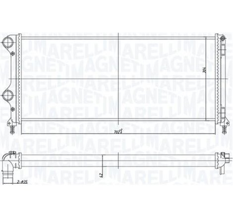 Radiator. racire motor - Magneti Marelli-350213187200 - Magneti Marelli-350213187200