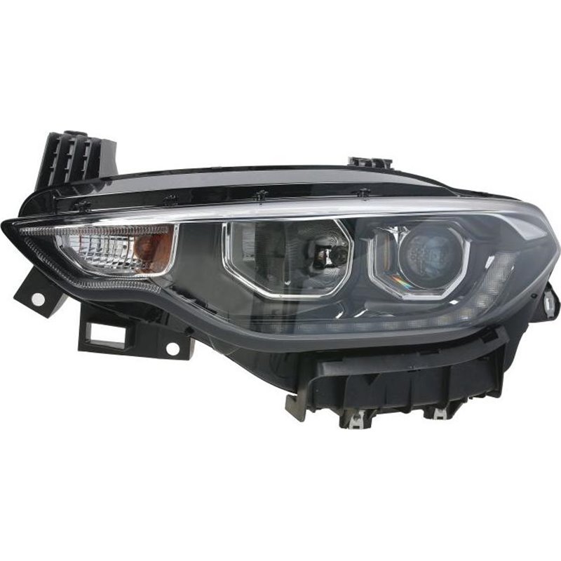 Lampa frontala Stanga halogen. H7-H7-PY21W. electric. cu motor. culoare insert. argintiu. culoare semnalizator. portocaliu FIAT 