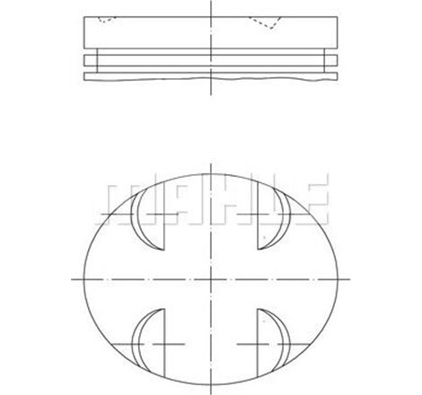 Piston 93.15 MERCEDES C CL203. C T-MODEL S203. C T-MODEL S204. C W203. C W204. CLC CL203. CLK A209. CLK C209. CLS C219. E C207. 