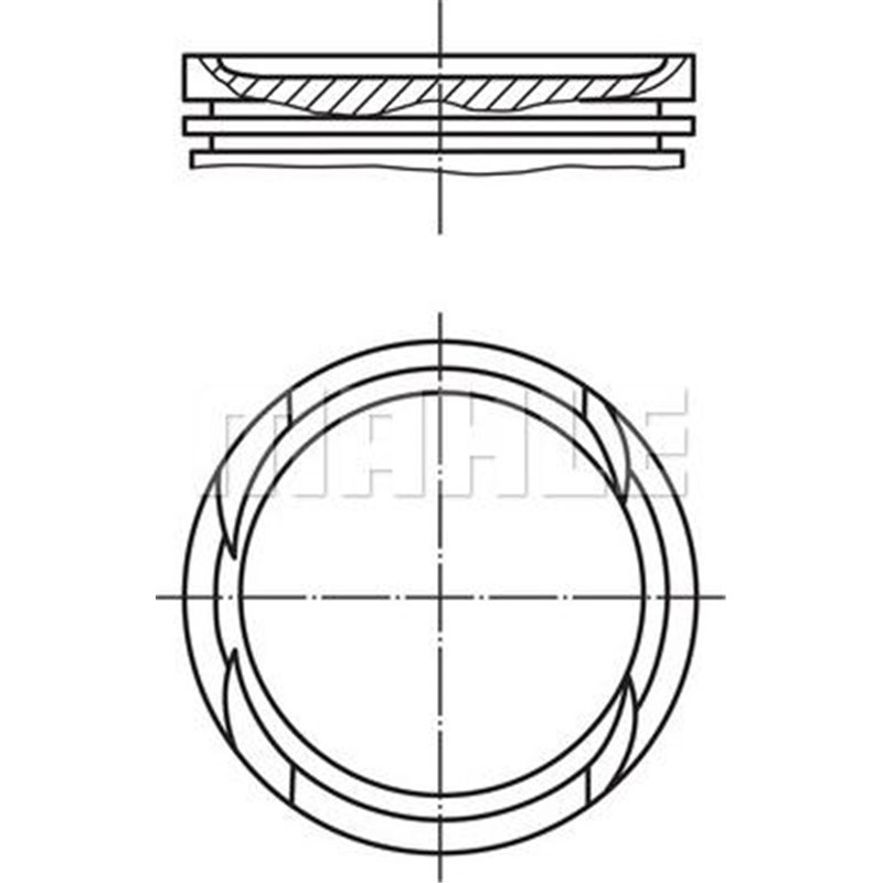 Piston - MAHLE-011PI00112000 - MAHLE-011 PI 00112 000