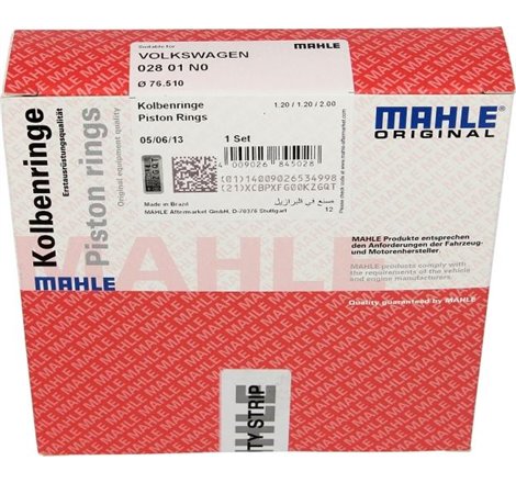 76.51 STD 1.2-1.2-2 Set de segmente de piston AUDI A1. A2. A3. SEAT ALTEA. ALTEA XL. CORDOBA. IBIZA III. IBIZA IV. IBIZA IV SC 1