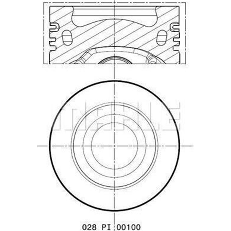 Piston 81.25 0.25 AUDI A3. A4 ALLROAD B8. A4 B8. A5. A6 C6. Q5. TT. SEAT ALTEA. ALTEA XL. EXEO. EXEO ST. LEON. TOLEDO III. SKODA