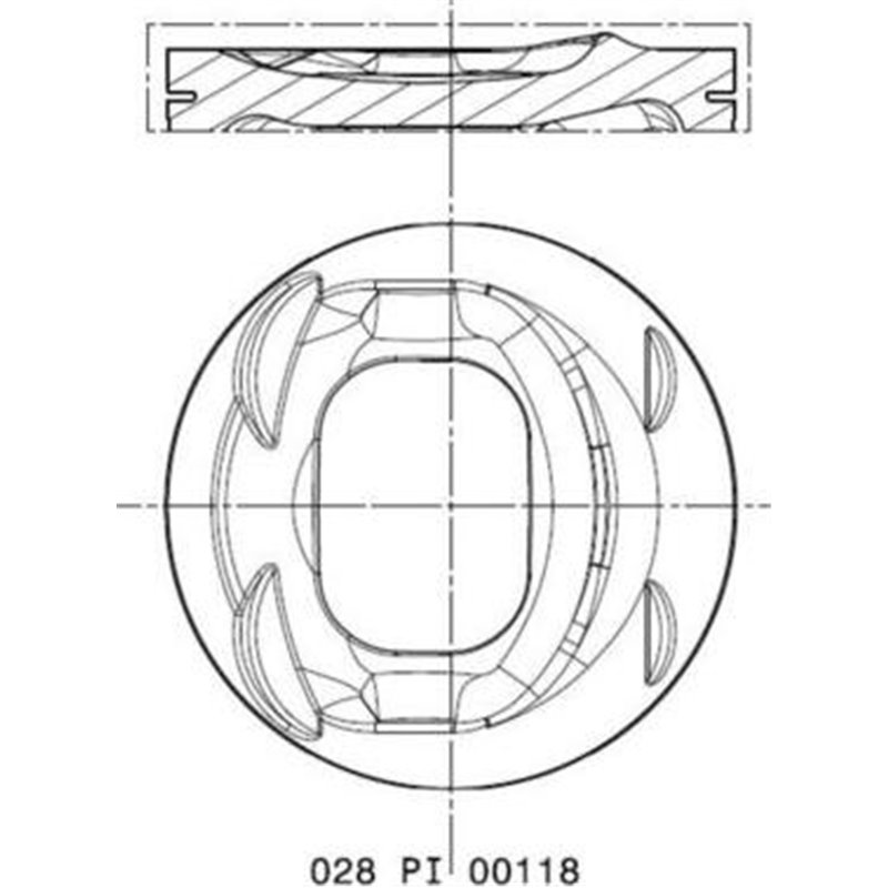 Piston 76.51 STD AUDI A1. A3. SEAT ALTEA. ALTEA XL. LEON. TOLEDO III. TOLEDO IV. SKODA OCTAVIA II. RAPID. SUPERB II. YETI. VW EO