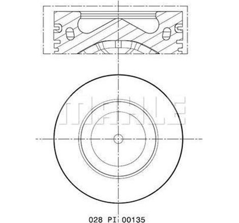 Piston 83 with rings AUDI A4 ALLROAD B8. A4 B8. A5. A6 ALLROAD C7. A6 C7. A7. A8 D4. Q5. Q7. VW TOUAREG 3.0D 11.07-09.18 - MAHLE