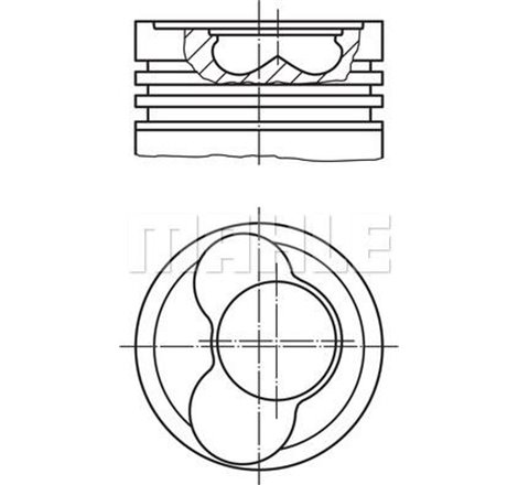 Piston 81.51 0.50 VW CALIFORNIA T4 CAMPER. LT 28-35 II. LT 28-46 II. TRANSPORTER T4 2.5D 09.95-07.06 - MAHLE-0305902