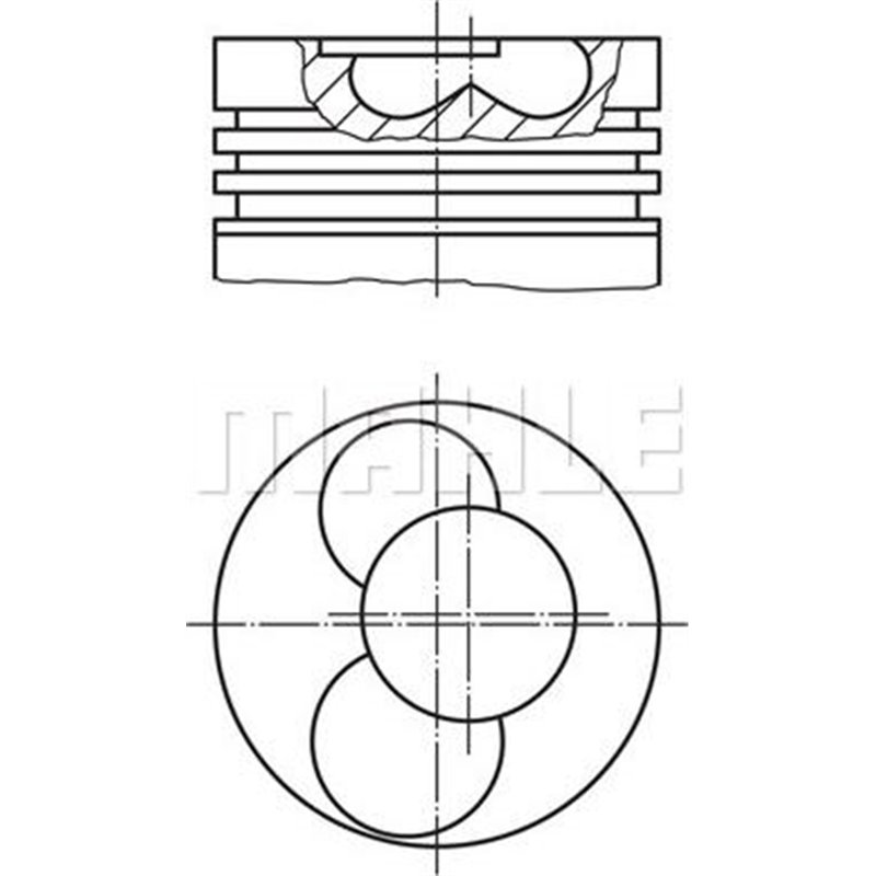 Piston 81.01 STD VW CADDY III. CADDY III-MINIVAN. GOLF V 2.0D 01.04-08.10 - MAHLE-0309000