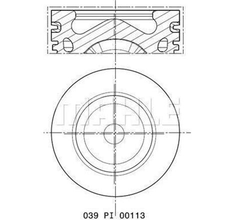 Piston 75.009 - MAHLE-039PI00113000