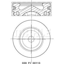 Piston 75.009 - MAHLE-039PI00113000