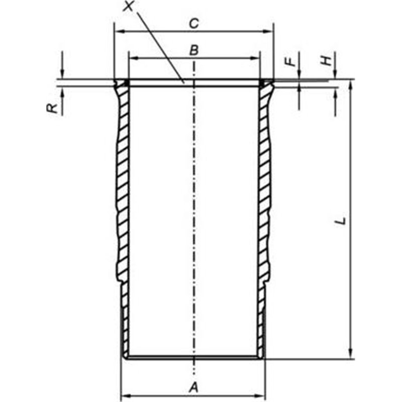 Camasa cilindru - MAHLE-061 LW 00120 001