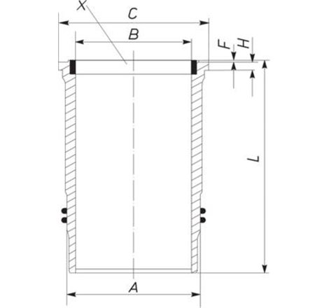 Camasa cilindru - MAHLE-227 LW 00109 001