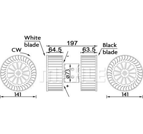Suflanta de aer BMW 3 E36 1.6-3.2 09.90-08.00 - MAHLE-AB192000S