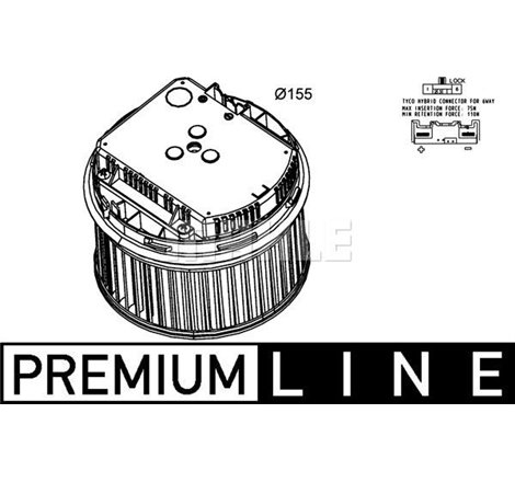 Suflanta de aer FORD C-MAX. FOCUS C-MAX. FOCUS II. FOCUS II-KOMBI 1.4-2.5 10.03-09.12 - MAHLE-AB261000P