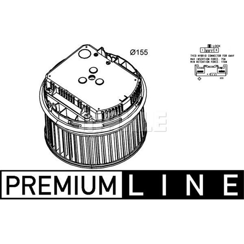 Suflanta de aer FORD C-MAX. FOCUS C-MAX. FOCUS II. FOCUS II-KOMBI 1.4-2.5 10.03-09.12 - MAHLE-AB261000P