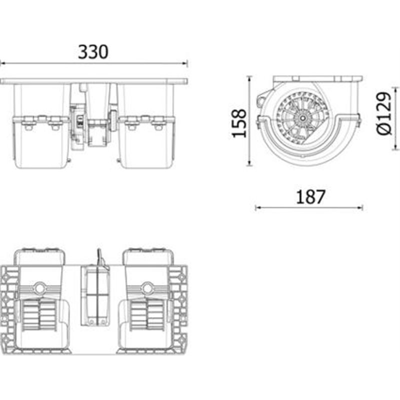 Ventilator, habitaclu - MAHLE-AB 350 000P