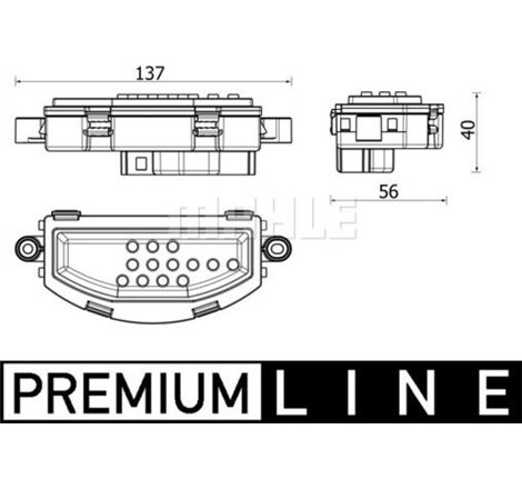 Rezistenta ventilator mai rece MERCEDES SPRINTER 3.5-T B907. SPRINTER 3-T B907 2.2D-3.0D 02.18-12.21 - MAHLE-ABR158000P