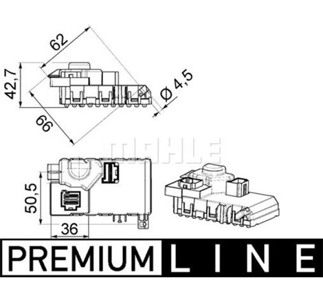 Element de reglare a suflantei de aer sufla controlul MERCEDES S C216. S W221. V221 3.0D-6.2 10.05-12.13 - MAHLE-ABR63000P