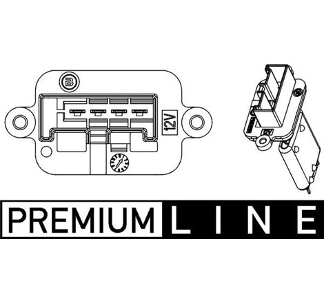 Element de reglare a suflantei de aer rezistor OPEL MERIVA A 1.3D-1.8 05.03-05.10 - MAHLE-ABR88000P