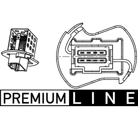 Element de reglare a suflantei de aer rezistor NISSAN INTERSTAR. OPEL MOVANO A. RENAULT MASTER II 1.9D-3.0D 07.98- - MAHLE-ABR90