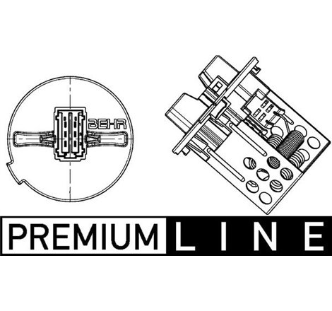 Element de reglare a suflantei de aer rezistor CITROEN C4. C4 GRAND PICASSO I. C4 I. C4 PICASSO I. PEUGEOT 307 1.4-2.0D 08.00-12