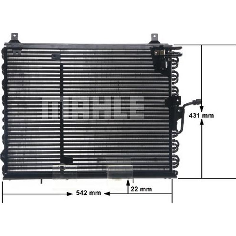 Condensator AC MERCEDES 124 C124. 124 T-MODEL S124. 124 W124. E A124. E C124. E T-MODEL S124. E W124 2.0-2.2 05.86-03.98 - MAHLE