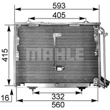 Condensator. climatizare - MAHLE-AC168001S - MAHLE-AC168001S
