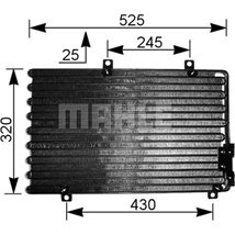 Condensator. climatizare - MAHLE-AC195000S - MAHLE-AC195000S