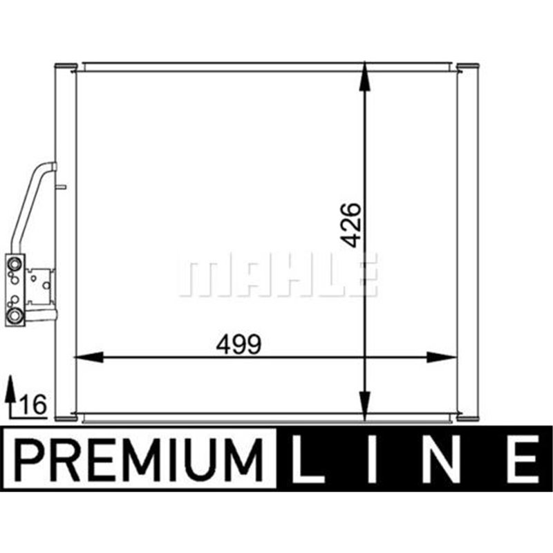 Condensator. climatizare - MAHLE-AC201000P - MAHLE-AC201000P