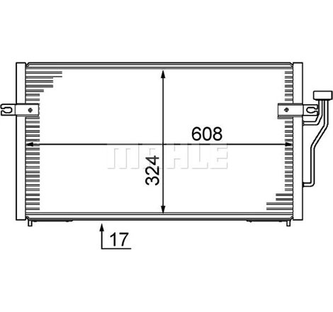 Condensator AC MITSUBISHI CARISMA. SPACE STAR 1.3-1.6-1.8 05.95-06.06 - MAHLE-AC213000S
