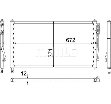 Condensator AC FORD FOCUS I. FOCUS I-KOMBI 1.4-2.0 08.98-03.05 - MAHLE-AC218000S