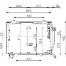Condensator. climatizare - MAHLE-AC244001S - MAHLE-AC244001S
