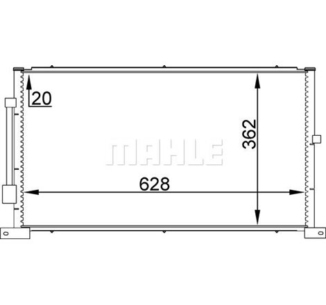 Condensator. climatizare - MAHLE-AC258000S - MAHLE-AC258000S