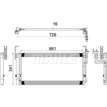 Condensator. climatizare - MAHLE-AC263000S - MAHLE-AC263000S