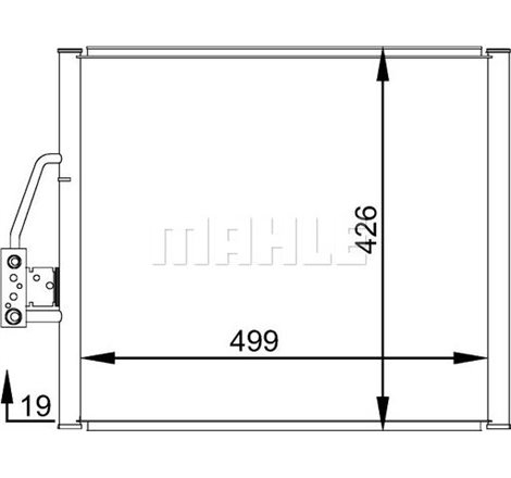 Condensator AC BMW 5 E39. Z8 E52 2.0-4.9 09.95-05.04 - MAHLE-AC277000S