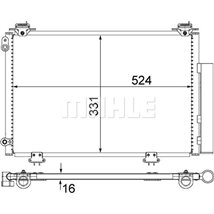Condensator AC TOYOTA YARIS. YARIS VERSO 1.0-1.5 04.99-11.05 - MAHLE-AC292000S