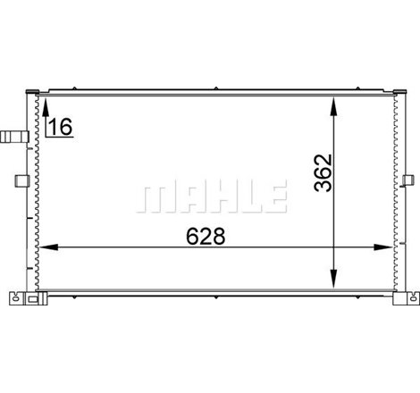 Condensator AC FORD MONDEO II. MONDEO III 1.8-3.0 08.96-03.07 - MAHLE-AC296001S