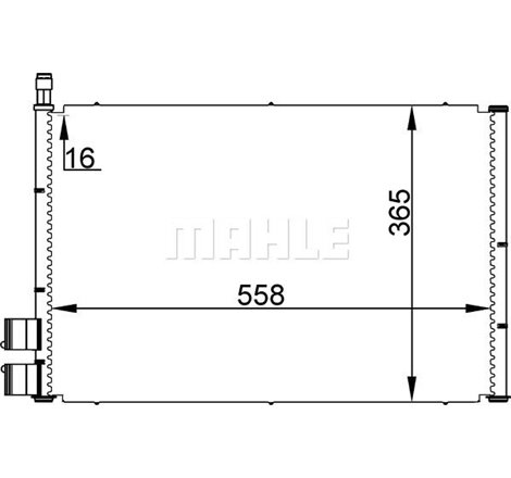 Condensator AC FORD FIESTA V. FUSION. MAZDA 2 1.2-2.0 11.01-12.12 - MAHLE-AC 298 000S