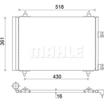 Condensator. climatizare - MAHLE-AC314000S - MAHLE-AC314000S