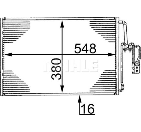 Condensator. climatizare - MAHLE-AC335000S - MAHLE-AC335000S
