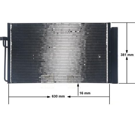 Condensator AC BMW 5 E39. 5 E60. 5 E61. 6 E63. 6 E64. 7 E65. E66. E67 2.0D-4.4D 08.98-12.10 - MAHLE-AC345000S