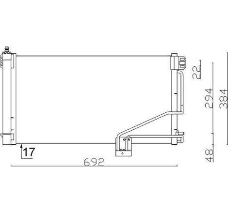 Condensator AC MERCEDES C CL203. C T-MODEL S203. C W203. CLC CL203. CLK A209. CLK C209 1.8-5.5 05.00-06.11 - MAHLE-AC347001S