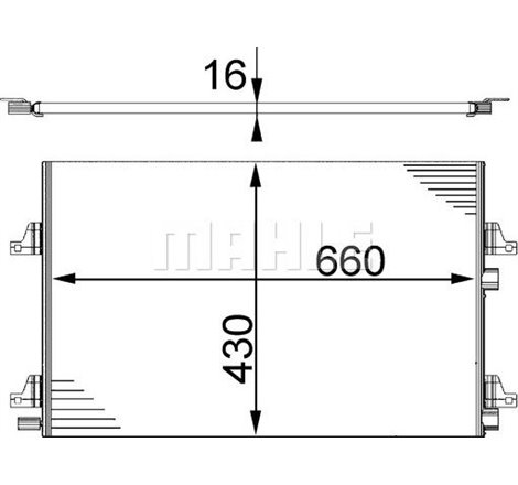 Condensator. climatizare - MAHLE-AC355000S - MAHLE-AC355000S
