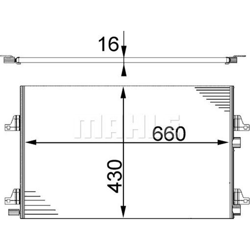 Condensator. climatizare - MAHLE-AC355000S - MAHLE-AC355000S
